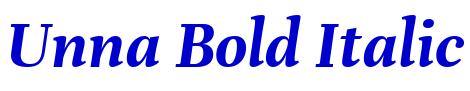 Unna Bold Italic フォント