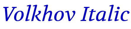 Volkhov Italic フォント