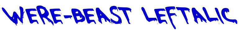 Were-Beast Leftalic フォント
