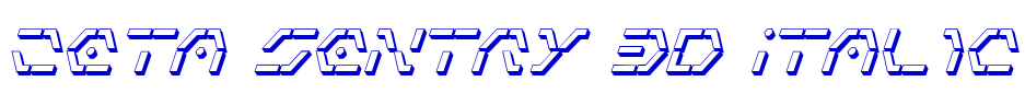 Zeta Sentry 3D Italic フォント