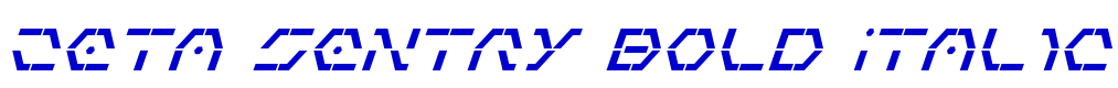 Zeta Sentry Bold Italic フォント