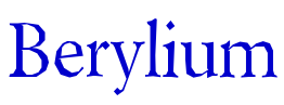 Berylium フォント
