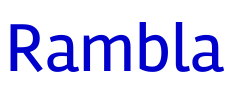 Rambla フォント